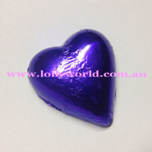 Purple chocolate hearts