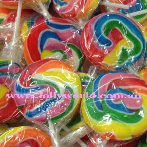 Mini Swirl Rainbow Lollipops