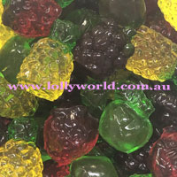 mixed fruit gummy lollies