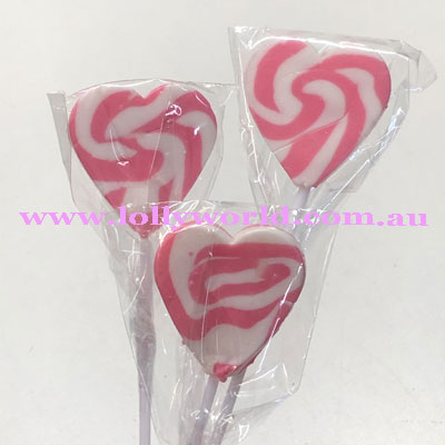 Swirly heart pop pink